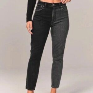 Abrocrombie & Fitch -Black & Gray Color Block Jeans